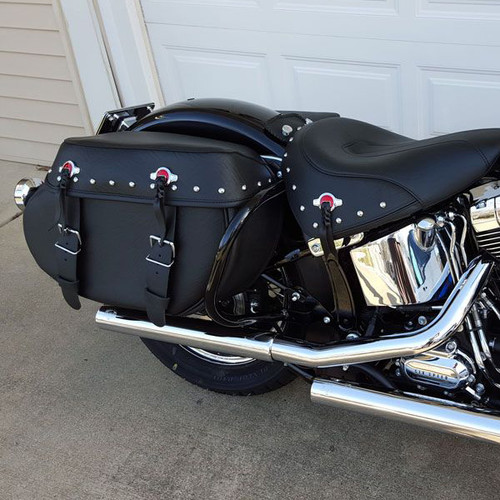 Hogworks Saddlebag Guards in Black for Harley® Softail '00-'17