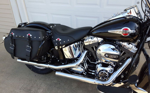 Hogworks Saddlebag Guards in Black for Harley® Softail '00-'17