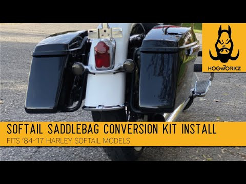 Hogworks Conversion Brackets for Harley® Softail '84-'17 Touring Saddlebags | Black