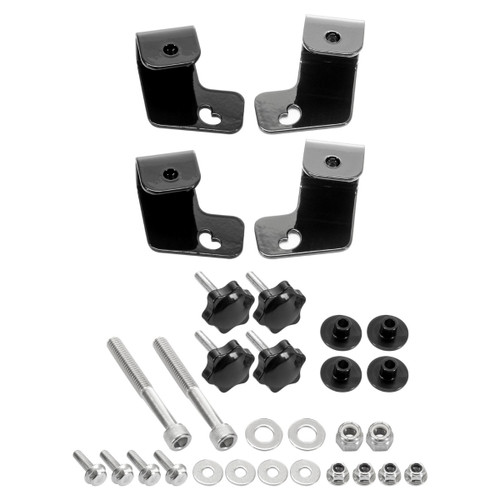 Hogworks Conversion Brackets for Harley® Softail '84-'17 Touring Saddlebags | Chrome