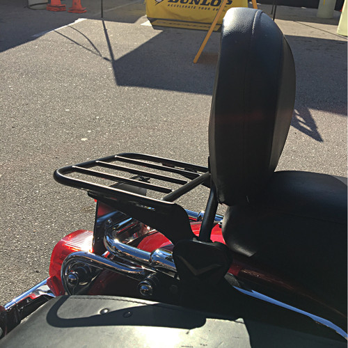 Hogworks Black Detachable Sissy Bar / Luggage Rack for Harley® Touring '97-'08