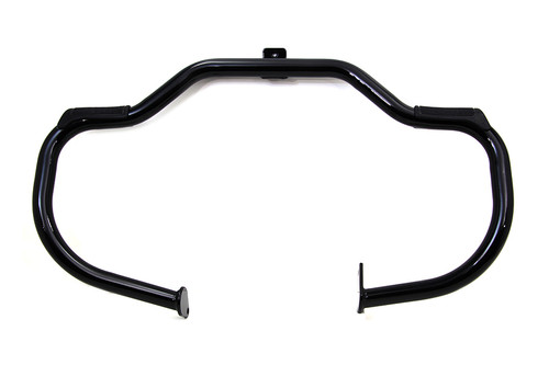 V-Twin - Black Front Engine Bar with Footpeg Pads