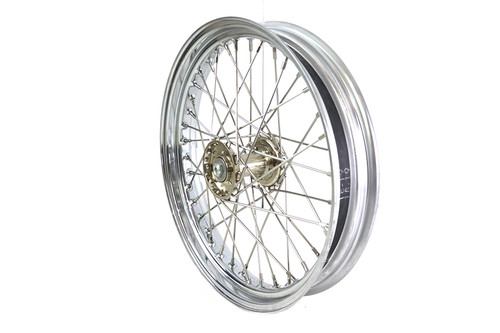 V-Twin #61031C - WR 19 inch X 3.00 Front Spool Wheel with Chrome Rim