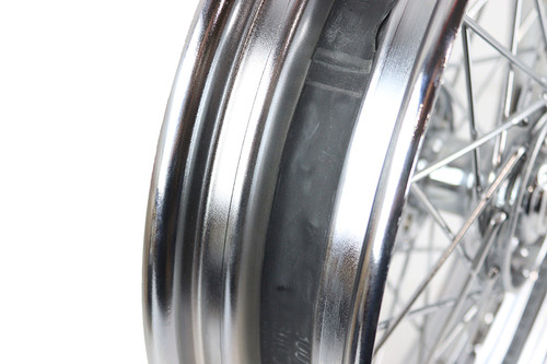 V-Twin #19472 - 16 inch x 3.00 inch Replica F-H Star Hub Wheel Chrome