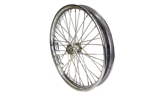 V-Twin #61080 - 21 inch WR Front Spool Wheel Chrome