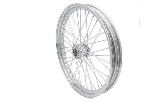 V-Twin #51696 - 21 inch x 2.15 inch Front Spool Wheel Chrome