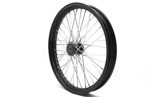 V-Twin #51697 - 21 inch x 2.15 inch Front Spool Wheel Black