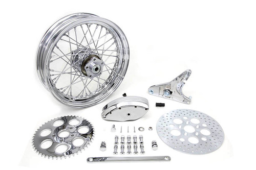 V-Twin - 16 inch x 3.00 inch Rear Wheel Kit with Caliper Chrome