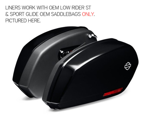 Hogworks Hogworkz® Saddlebag Liners Fits Oem Low Rider ST / Sport Glide '18-'24 | Black Stitching