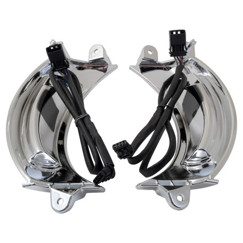 Hogworks Visionz Led Turn Signal / Drl Vent Inserts for Harley® Road Glide '15-'25 | Chrome