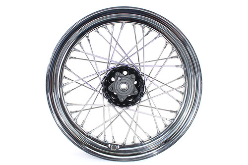 V-Twin #19472S - 16 inch X 3.00 inch Replica Front or Rear Spoke Wheel