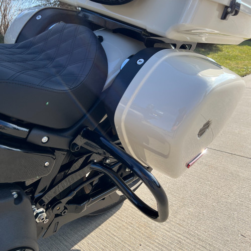 Hogworks Black Saddlebag Guards for Harley® Low Rider ST '22-'25