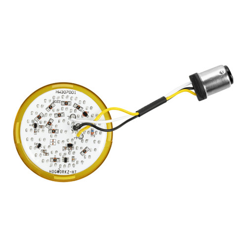 Hogworks Hogworkz® Goldtooth Led Front Turn Signals for Harley-davidson® | 1157 Base, Bullet Lens