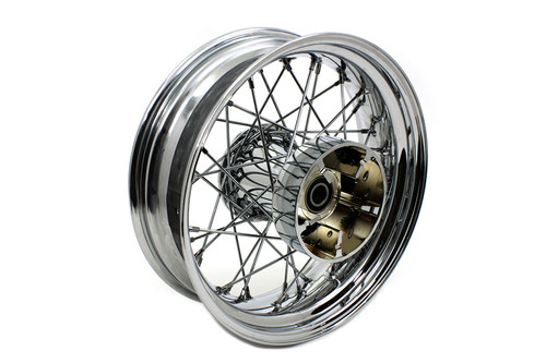 V-Twin #64398N - 16 inch x 5.00 inch Replica Rear Spoke Wheel