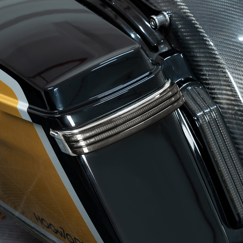 Hogworks Hogworkz® Trilogy Led Saddlebag Lights for Harley® Touring '14-'25 | Chrome (smoked Lens)