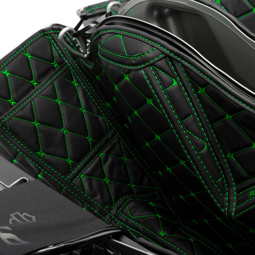 Hogworks Hogworkz® Saddlebag Liners for Harley® Cvo '23-'25 | Black w/ Green Stitching