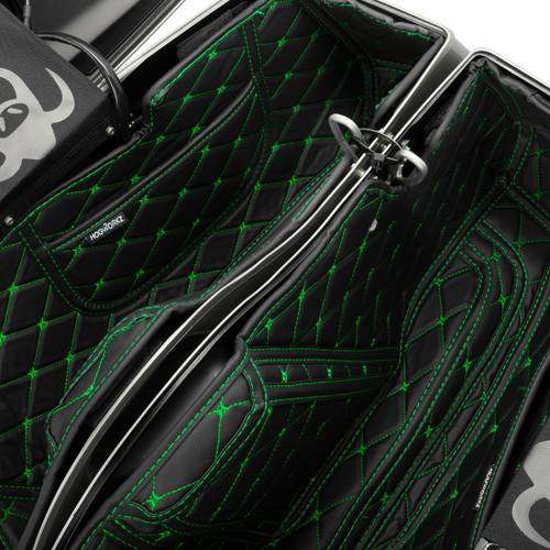 Hogworks Hogworkz® Saddlebag Liners for Harley® Street Glide & Road Glide '24-'25 | Black w/ Green Stitching