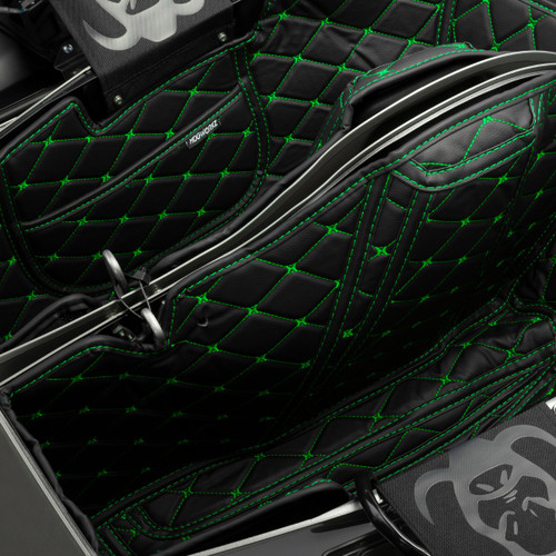 Hogworks Hogworkz® Saddlebag Liners for Harley® Street Glide & Road Glide '24-'25 | Black w/ Green Stitching