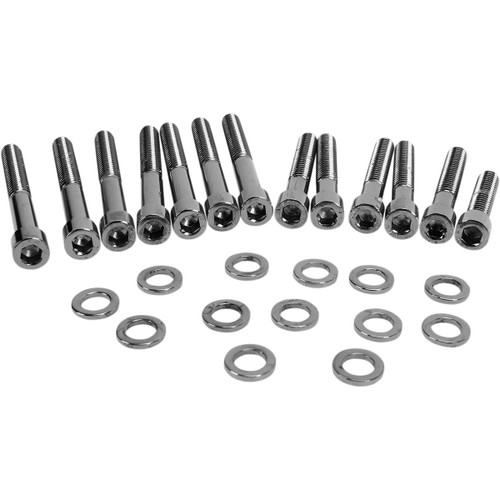 Drag Specialties - Bolt Kit - Cam Cover - Smooth - Black/Chrome - '04-'21 Sportster