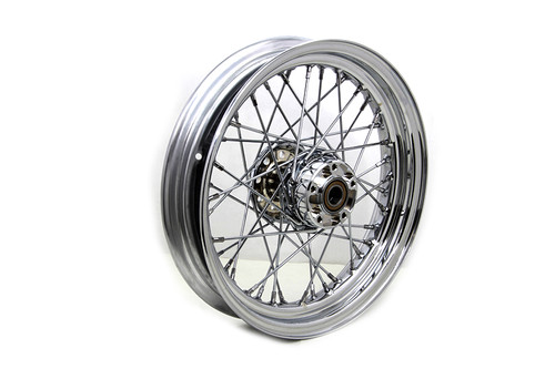V-Twin #64545 - 16 inch x 3.00 inch Front Spoke Wheel Chrome