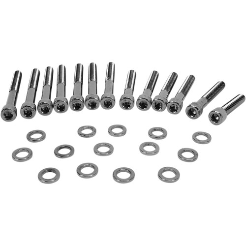 Drag Specialties - Bolt Kit - Cam Cover - Knurled - Black/Chrome - '04-'21 Sportster