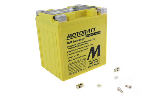 Motobatt #MBTX30U - MotoBatt 12V AGM Yellow Battery