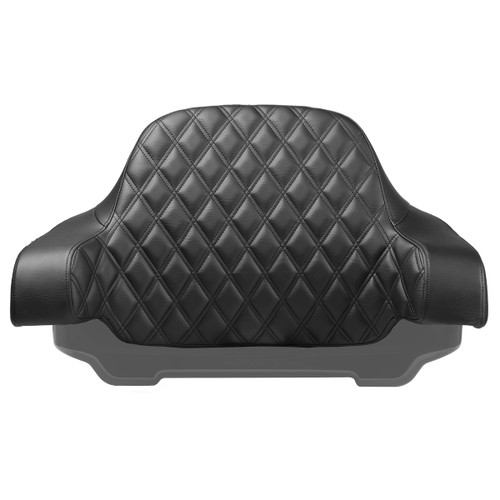 Hogworks Hogworkz® Diamond Stitched Chopped Tour Pack Backrest Pad | Black Stitching