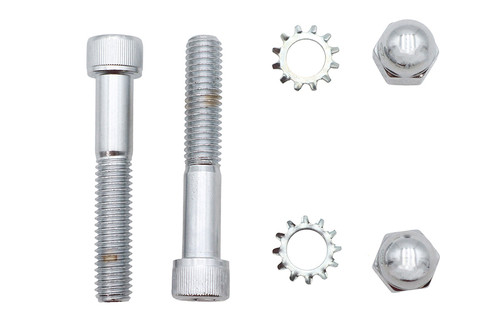 V-Twin - Spring Fork Shock Hardware Mount Kit Chrome