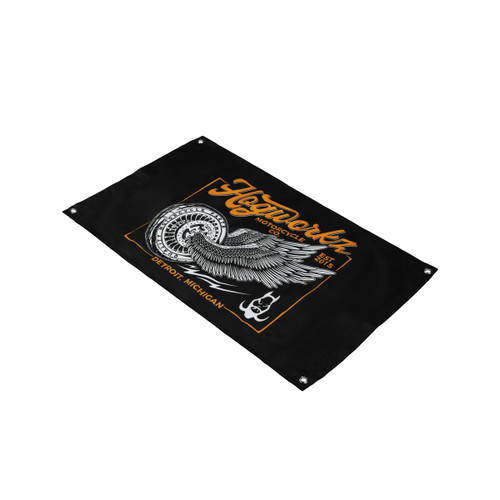 Hogworks Hogworkz® Wheels Up Garage Flag | 36" x 50"