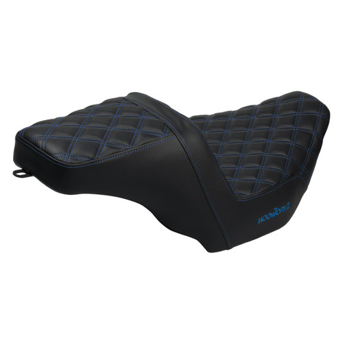 Hogworks Rise Up Seat for Harley® Touring '23.5-'25 (diamond / Blue Stitch)