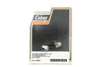 Colony - Chrome Air Cleaner Screws Acorn Style