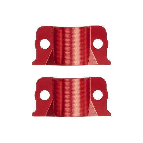 Hogworks Billet Brake & Clutch Perch Clamps for Harley® Softail / Dyna / Sportster | Red