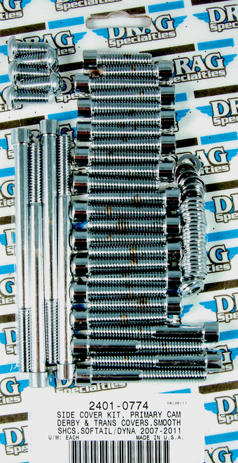 Drag Specialties Bolt Kit - Primary/Transmission Side Cover/Derby Cover - Smooth - Softail/Dyna