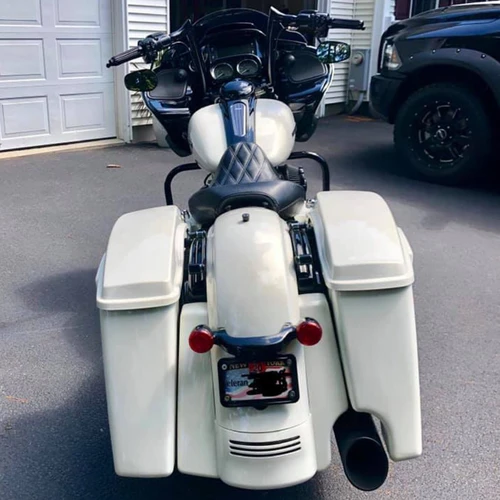 Hogworks 2-into-1 Extended 4" Stretched Saddlebags for Harley® Touring '14-'25