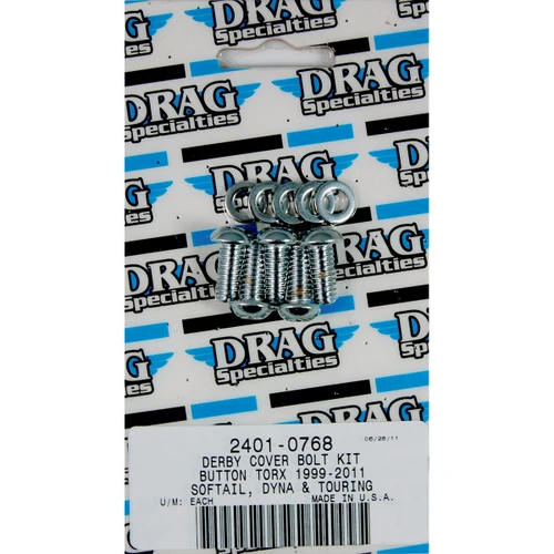Drag Specialties - Bolt Kit - Derby Cover - Smooth/Button-Head/Torx - Dyna/Softail/Touring