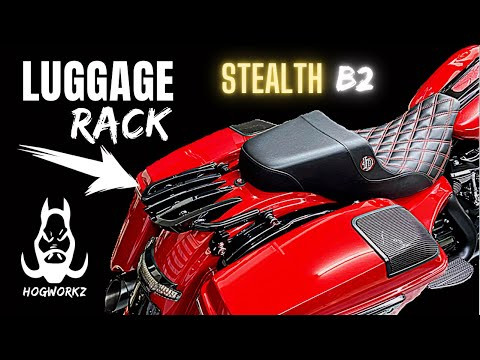 Hogworks Detachable Stealth B2 Luggage Rack for Harley® Touring '09-'25