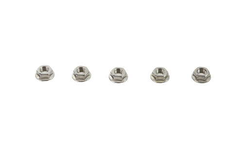 V-Twin - Serrated Hex Flange Nuts 5/16 inch-24 Stainless Steel