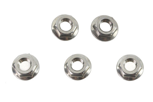 V-Twin - Serrated Hex Flange Nuts 5/16 inch-24 Stainless Steel