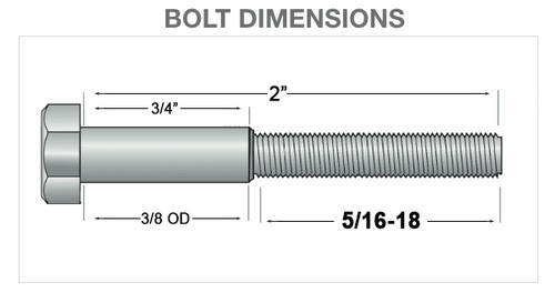 V-Twin - 2 inch Hex Starter Bolt