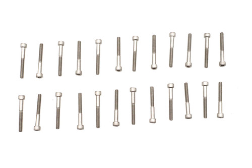 V-Twin - Stainless Steel Finned Cover Screw Set 24 Piece