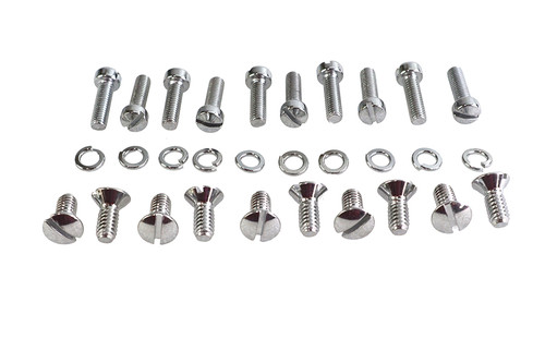 Colony - Chrome Outer Primary Cover Screw Set Stock