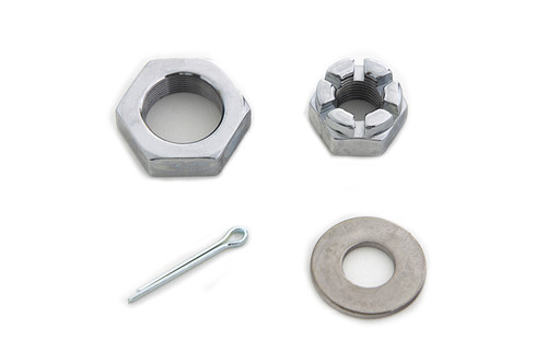V-Twin - Chrome Front Axle Nut Kit