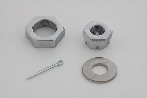 V-Twin - Chrome Front Axle Nut Kit