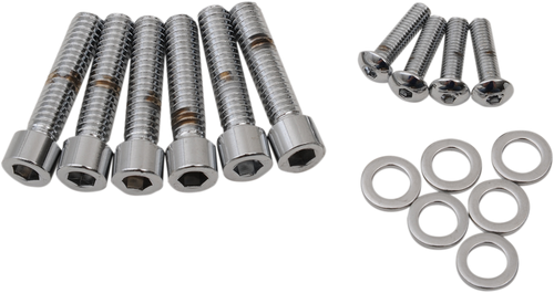 Handlebar Control Smooth Bolt Kit - Chrome - M8