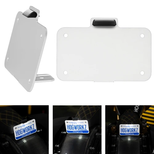 Hogworks Seat Bolt Led Upright License Plate Mount for Harley® Motorcycles