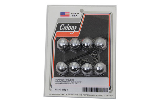 Colony - Headbolt Cover Kit Chrome Acorn Type