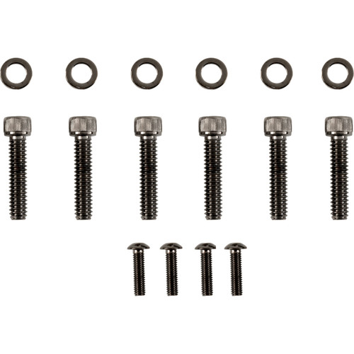 Drag Specialties - Bolt Kit - Handlebar Controls - Knurled/Socket-Head - Black/Chrome - M8