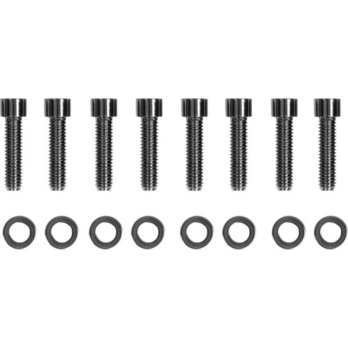 Drag Specialties - Bolt Kit - Transmission Bearing Housing - Smooth/Socket-Head - Black/Chrome - M8