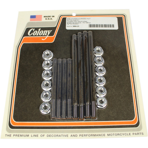 Colony #9884-20 - Bolt Kit - Upper/Lower/Motor Mount - Flange - Zinc - '96-'00 Big Twin Evo
