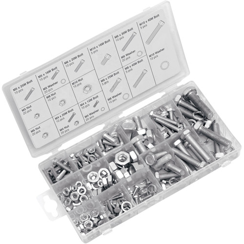 Performance Tool #W5334 - Metric Nut/Bolt Assortment 240-Piece